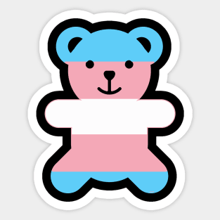 Trans Flag Bear Transgender Pride Sticker